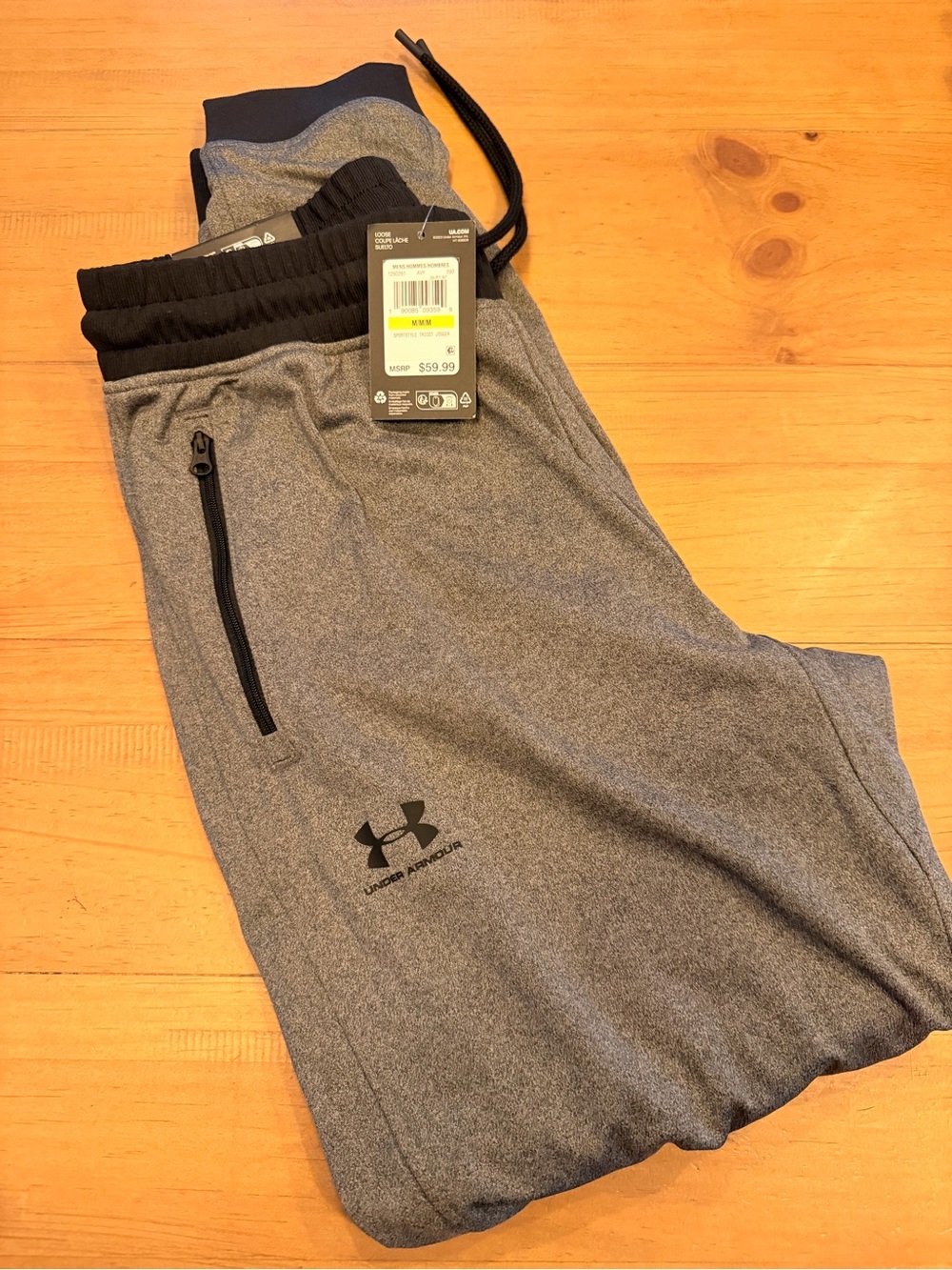 Under Armour Gray & Black Sportstyle Tricot Jogger